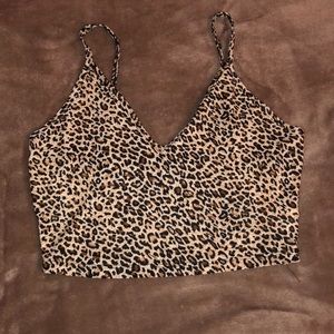 Leopard print crop top